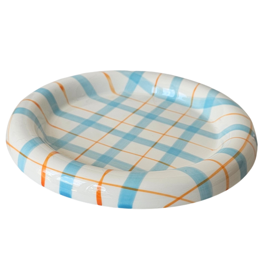 Soucoupe Bleu Seynarie Bougie - assiette décorative pour bougie personnalisée