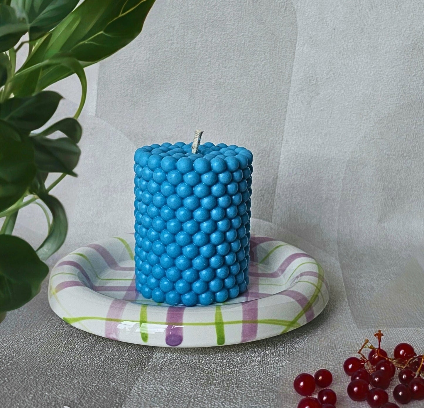 Soucoupe Violette Seynarie Bougie - assiette décorative pour bougie personnalisée